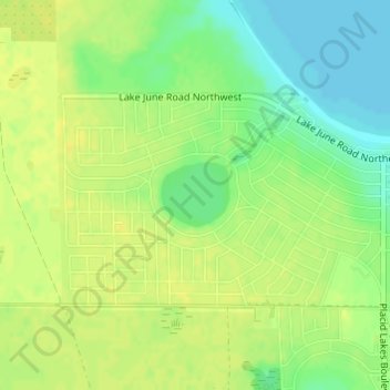 Placid Lakes topographic map, elevation, terrain