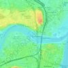 Mosel topographic map, elevation, terrain