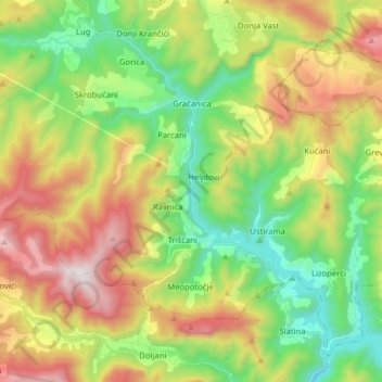 Rama topographic map, elevation, terrain