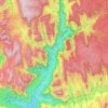 Zion Canyon topographic map, elevation, terrain