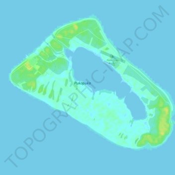 Pukapuka topographic map, elevation, terrain