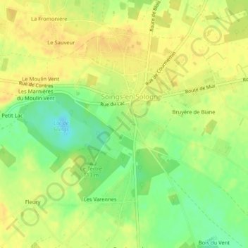Le Parc topographic map, elevation, terrain