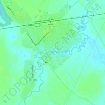 Volot topographic map, elevation, terrain