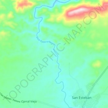Sico Tinto o Negro topographic map, elevation, terrain