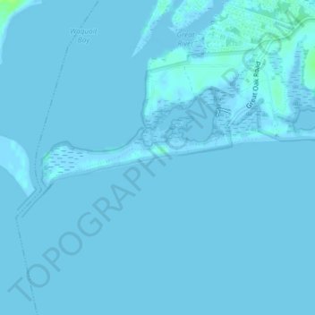 South Cape Beach topographic map, elevation, terrain
