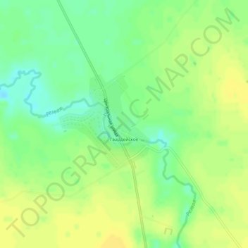 Gvardeyskoye topographic map, elevation, terrain