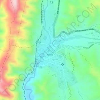 Yotala topographic map, elevation, terrain