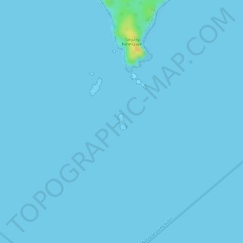 Pulau Batu Putih topographic map, elevation, terrain