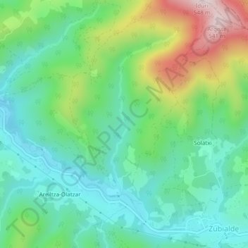 Ostola topographic map, elevation, terrain