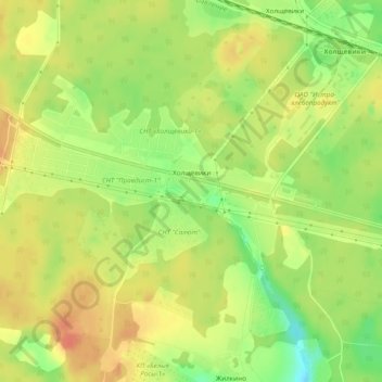 Холщёвики topographic map, elevation, terrain