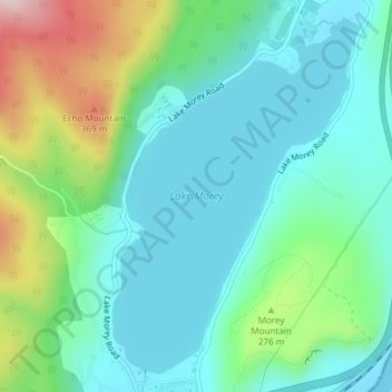 Lake Morey topographic map, elevation, terrain