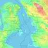 Estrecho de Øresund topographic map, elevation, terrain