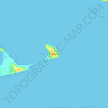 Isla Tabón topographic map, elevation, terrain