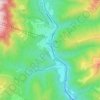 Sinaia topographic map, elevation, terrain