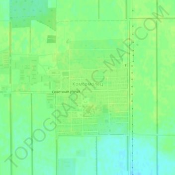 Komsomolets topographic map, elevation, terrain