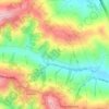 calanchi topographic map, elevation, terrain