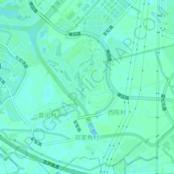 吴淞江 topographic map, elevation, terrain