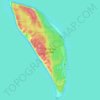 South Fox Island topographic map, elevation, terrain