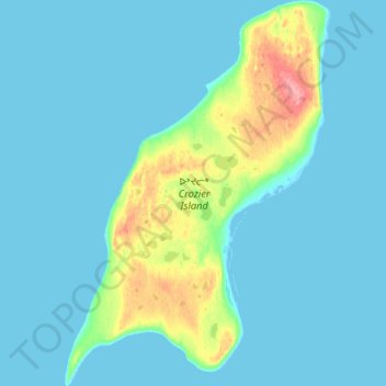 Crozier Island topographic map, elevation, terrain