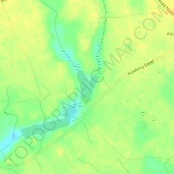 Marvin Adams Pond topographic map, elevation, terrain