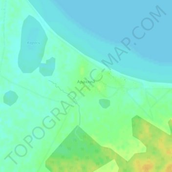 Арахлей topographic map, elevation, terrain
