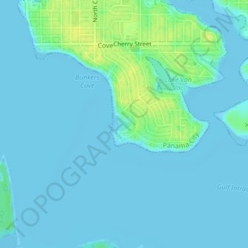 Lake Claire topographic map, elevation, terrain