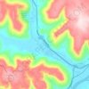 Big Fiery Gizzard Creek topographic map, elevation, terrain