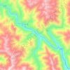 玉曲 topographic map, elevation, terrain