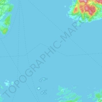 Bjørnafjorden topographic map, elevation, terrain
