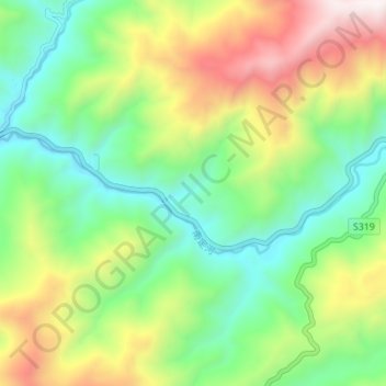南定河 topographic map, elevation, terrain