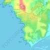 Playa Rocoto topographic map, elevation, terrain
