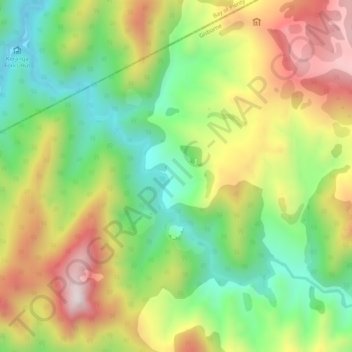 Koranga River topographic map, elevation, terrain