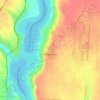 Lymanske topographic map, elevation, terrain