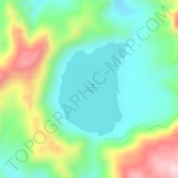 Laguna de San Diego topographic map, elevation, terrain