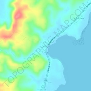 SanJuan topographic map, elevation, terrain