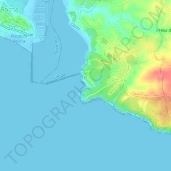 Praia do Pintadinho topographic map, elevation, terrain