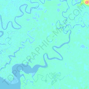 Azun River topographic map, elevation, terrain