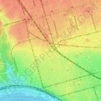 Sorauren Park topographic map, elevation, terrain