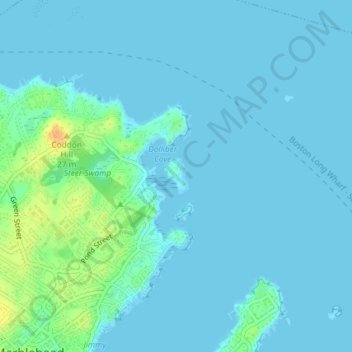 Brown Island topographic map, elevation, terrain
