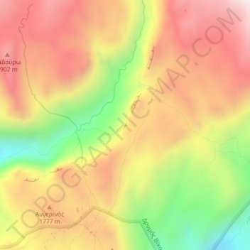 Vikos topographic map, elevation, terrain