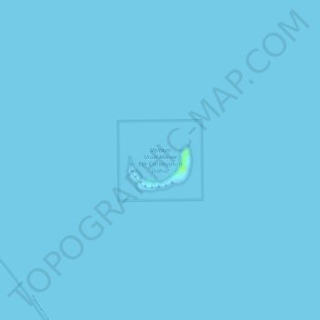 Molokini Shoal Marine Life Conservation District topographic map, elevation, terrain