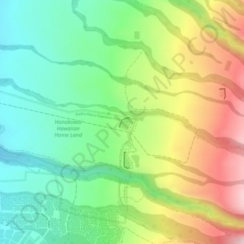 Mahinahina Reservoir Dam topographic map, elevation, terrain
