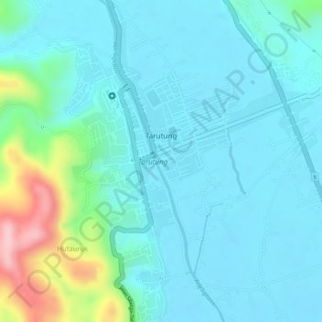 Tarutung topographic map, elevation, terrain