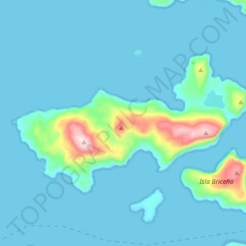 Isla Teresa topographic map, elevation, terrain