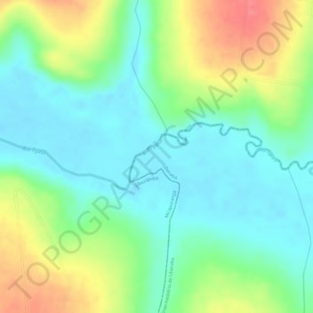 Rio Tijuco topographic map, elevation, terrain