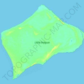 Little Inagua Island topographic map, elevation, terrain
