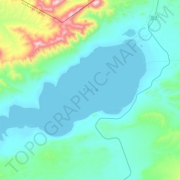 黑石北湖 topographic map, elevation, terrain