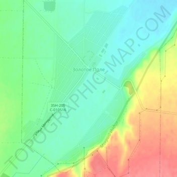 Золотое Поле topographic map, elevation, terrain