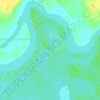 Jaú River topographic map, elevation, terrain