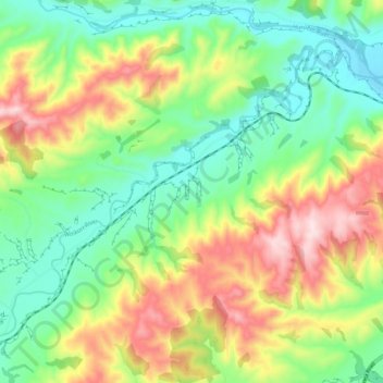 Waikari River topographic map, elevation, terrain